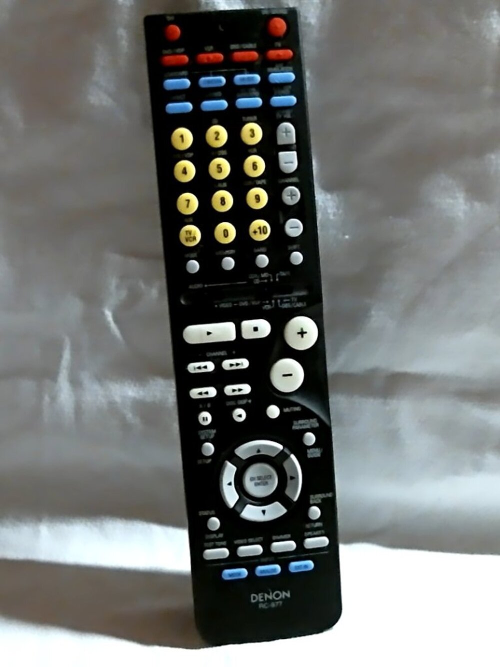 Original Denon RC-977 Remote Control Black AV Receiver System OEM Tested